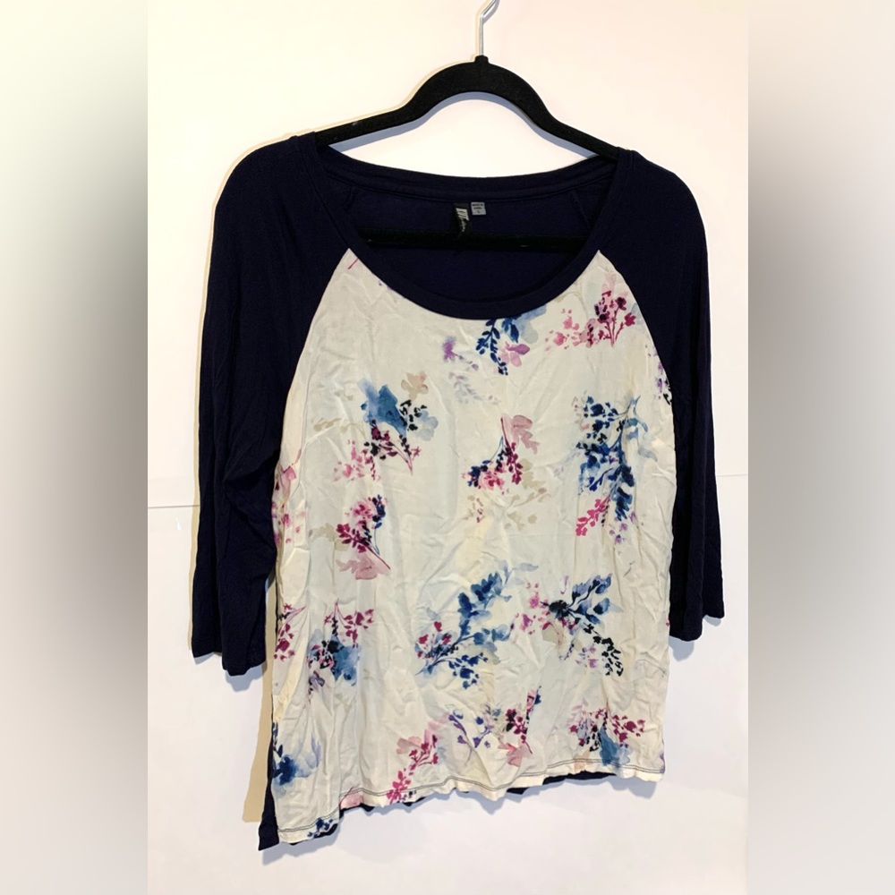 Floral and Navy Top - Small